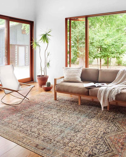 Loloi Loren Collection LQ-17 Charcoal/Multi 3'-6" x 5'-6" Accent Rug