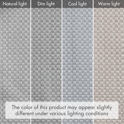 Madison Park Galen Cordless Roman Shade, 29"W x 64"H, Sheen Grey – Room Darkening, Thermal Insulated, Energy Efficient Window Blind with Subtle Sheen Basketweave Fabric for Privacy