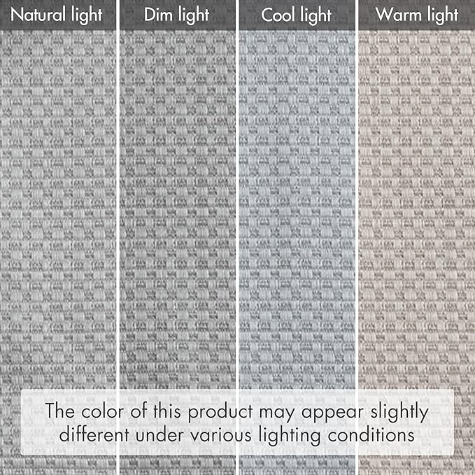 Madison Park Galen Cordless Roman Shade, 23"W x 64"H, Sheen Grey – Room Darkening, Thermal Insulated, Energy Efficient Window Blind with Subtle Sheen Basketweave Fabric for Privacy