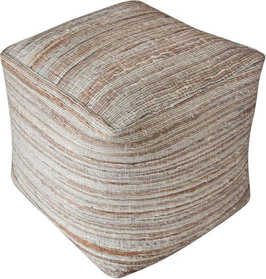Uttermost Shiro Beige Hemp Pouf Ottoman