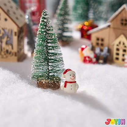 JOYIN Christmas Snow Blanket Roll (3x8 Ft,4 Pcs) for Christmas Decorations, Village Displays, Under The Xmas Tree-Thick White Soft and Fake Snow Cover for Holiday Decor and Winter Displays