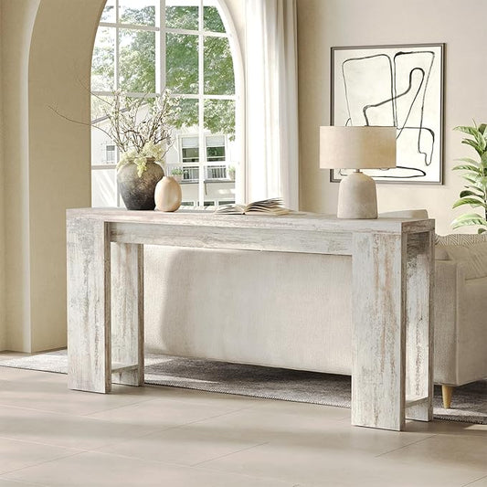 LITTLE TREE 70.9-Inch Entryway Table, Long Narrow Farmhouse Sofa Console Table for Living Room, Hallway