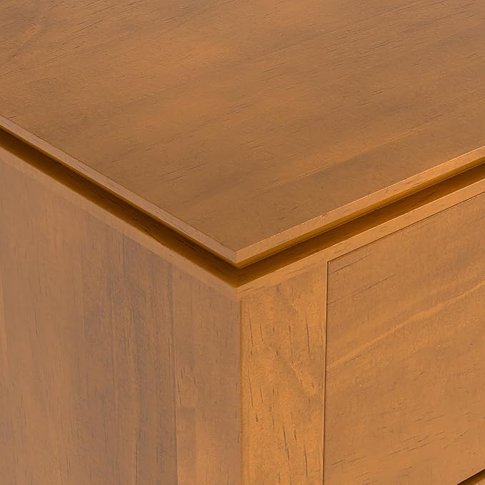 SIMPLIHOME Artisan Buffet - 54 inch Wide Solid Wood 3-Door Sideboard Buffet in Honey Brown, Transitional Storage Cabinet for Dining Room or Kitchen with Adjustable Shelves and Bronze Hardware