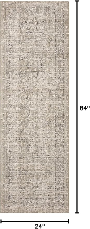 Loloi Amber Lewis Alie Collection ALE-03 Taupe/Dove 2'-7'' x 7'-9'', .13'' Pile Height, Runner Rug