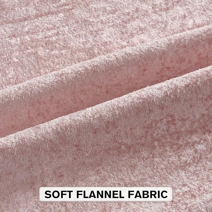 FUTEI Pink Flannel Throw Pillow Covers 12x20 Inch Set of 2,Soft Dimensional Textured Lumbar Pillow Cases,Modern Home Decor for Couch Living Room