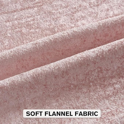 FUTEI Pink Flannel Throw Pillow Covers 26x26 Inch Set of 2,Soft Dimensional Textured Euro Pillow Shams,Modern Home Decor for Couch Living Room