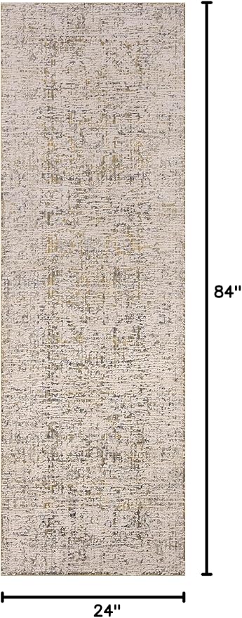 Loloi Amber Lewis Alie Collection ALE-05 Gold/Beige 2'-7'' x 7'-9'', .13'' Pile Height, Runner Rug