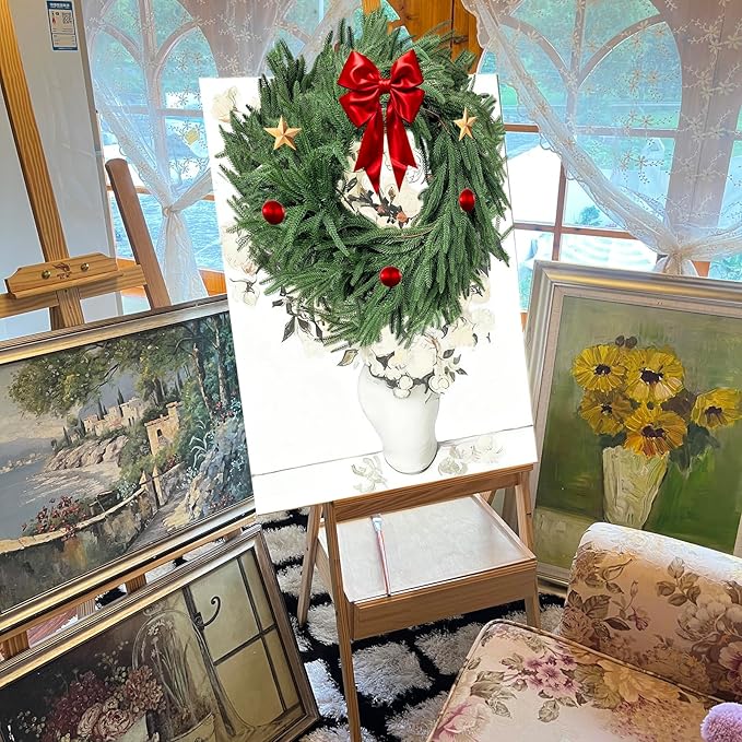 Christmas Garlands Norfolk Pine - Real Touch Pine Garlands - Garlands Christmas Decorations for Home Dining Table Mantel Porch Winter Christmas Decor(9ft)