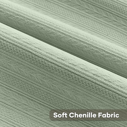 FUTEI Sage Green Decorative Throw Pillow Covers 22x22 Inch Set of 2,Soft Cozy Wheat Ear Striped Patterns Cushion Cases,Modern Home Decor for Couch Bed Living Room