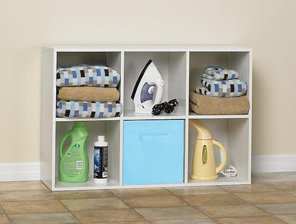 Closetmaid Decorative Home Stackable 6 Cube Cubeicals Organizer Storage Bookcase, with Hardware for Office, Home and Closet, White