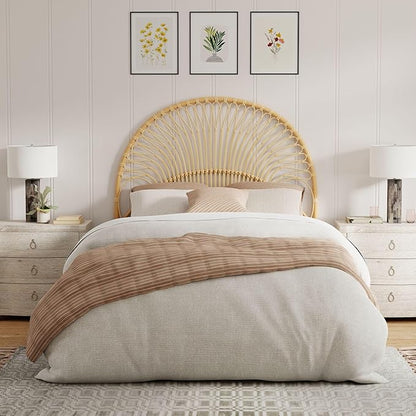 KOUBOO Rattan Loop Headboard, Twin, Natural