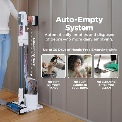 Shark Clean & Empty Cordless Stick Vacuum – Lightweight Cordless Vacuum with Auto-Empty System, HEPA Filter, Portable, Rechargeable, Exclusive Motorized Hand Tool for Pet Hair, BU3523
