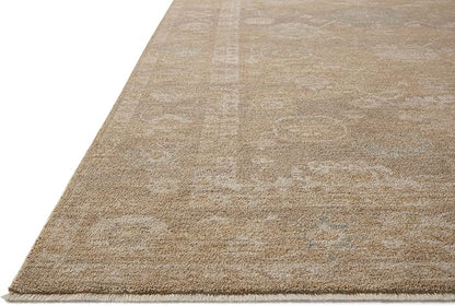 Loloi Chris Loves Julia Louisa Collection LOI-04 Taupe/Gold 11'-6" x 15'-7", .38" Pile Height, Area Rug