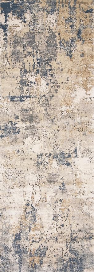 Loloi Teagan Collection TEA-06 Sand/Mist 2'-8" x 13' Runner Rug, Large, Soft Neutral Rug, High-Traffic for Living Room, Bedroom, Home Office, Dining Area