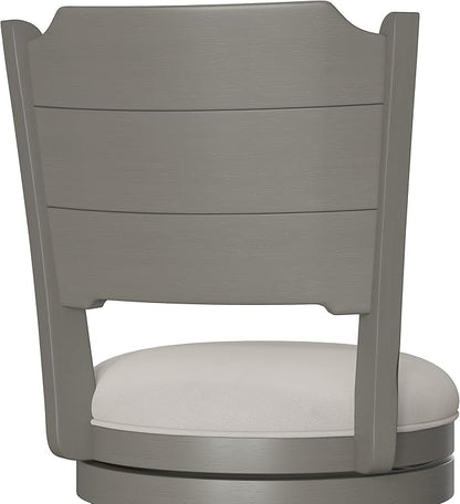 Hillsdale Clarion Wood Swivel Bar Height Stool, Distressed Gray