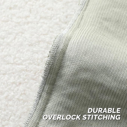 FUTEI Sage Green Throw Pillow Covers 22x22 Inch Set of 2,Furry Faux Fur Teddy Boucle Textured Cushion Covers,Soft Fluffy Decorative Pillow Case,Home Decor for Couch Bed Living Room Office Car
