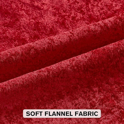FUTEI Christmas Red Flannel Throw Pillow Covers 20x20 Inch Set of 2,Soft Dimensional TextuChristmas Red Cushion Cases,Modern Home Decor for Couch Living Room