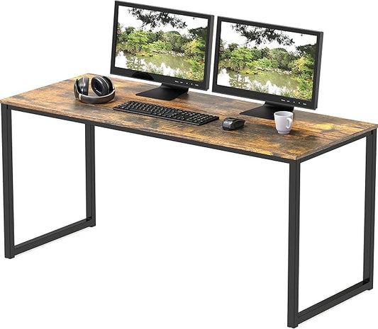 SHW Mission 48-Inch Home Office Computer Desk, Rustic Brown