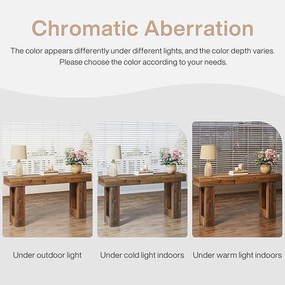 Tribesigns 63-Inch Long Console Table, Wooden Rectangular Sofa Table Behind The Couch, Farmhouse Entryway Table for Entrance, Hallway, Living Room (Mix Brown)