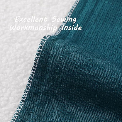 FUTEI Pack of 2 Teal Green Decorative Throw Pillow Covers 20x20 Inch Soft Cozy Solid Boucle Textured Cushion Case,Modern Home Decor for Couch Bed Living Room