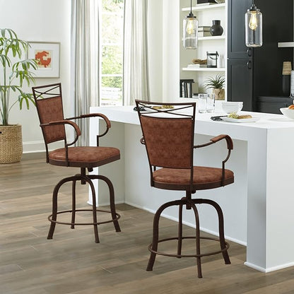 Hillsdale Bridgetown Swivel Tilt Counter Stool, Aged Bronze Finish
