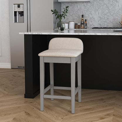 Hillsdale Furniture Maydena Wood Counter Height Stool, Distressed Gray