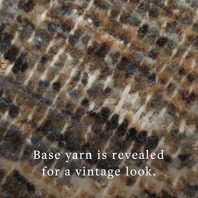 Loloi Amber Lewis Molly Collection MOL-05 Lagoon/Natural 5'-3" x 7'-9" Low Pile Area Rug