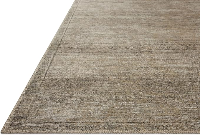 Loloi Amber Lewis Cambria Collection CBR-01 Ash/Bark 5'-0" x 7'-6" Area Rug Jute, Neutral, Vintage Style, Antique Tone, Living, Bedroom, Dining, Carpet