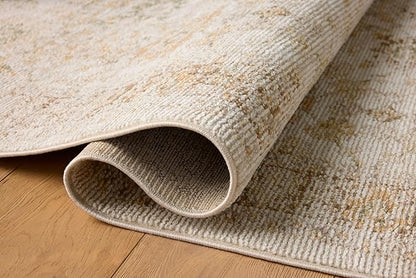 Loloi Magnolia Home by Joanna Gaines Pace Collection PAC-04 Natural/Multi 7'-8" x 7'-8" Round Area Rug