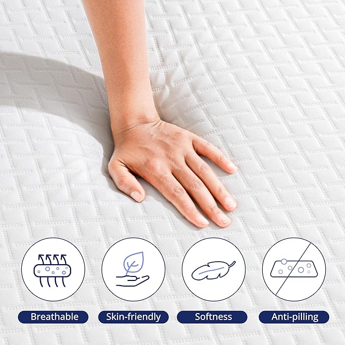 Twin Mattress for Kids 6 Inch Green Tea Memory Foam Mattress for Cool Sleep & Pressure Relief, Medium Firm Feel, Bed in a Box, Removable Washable Cover, CertiPUR-US Certified