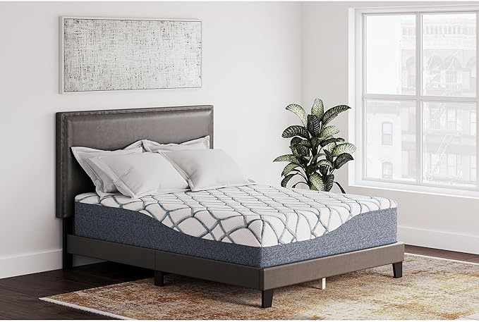 Signature Design by Ashley 14 Inch Chime Elite 2.0 Ultra Plush Green Tea Memory Foam Mattress for Cool Sleep and Pressure Relief, King, Fiberglass Free, Mattress In A Box