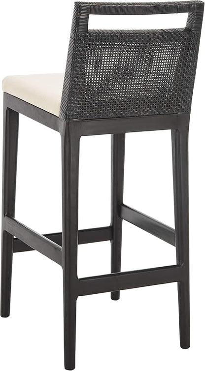SAFAVIEH Darin Barstool, Black/White