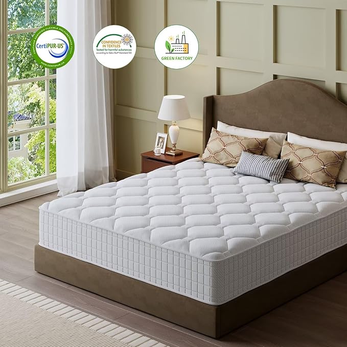 King Mattress, 12 Inch Hybrid Memory Foam Mattress in a Box, Cooling Gel for Pressure Relief & Back Pain Support, CertiPUR-US Certified, Medium Firm Bed, Fiberglass Free, Breathable Comfort Sleep