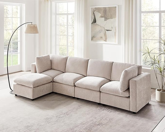 VANOMi Modular Sectional Sofa, Convertible Couch Modular Sofa Without Ottoman, Sectional Sofas for Living Room Small Apartments
