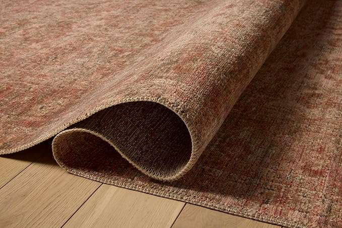Loloi Amber Lewis Molly Collection MOL-09 Brick/Bark 2'-7" x 10'-0" Low Pile Runner Rug