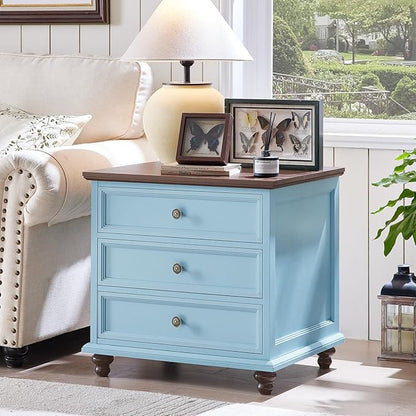 Farmhouse Dresser and Nightstand Sets, Wooden 7 Drawers Dresser & 24" Night Stand with 3 Drawers, 2 Piece Bedroom Furniture Set, Chest of Drawers for Bedroom, Home, Living Room, Hallway