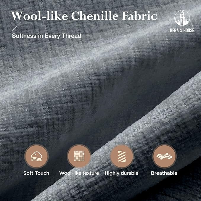 HERA'S HOUSE 158" Modular Sectional Sofa, Oversized Couches for Living Room, Comfy Cloud Couch 4-Seater Deep Seat Sofa with Throw Pillow, Chenille Blue