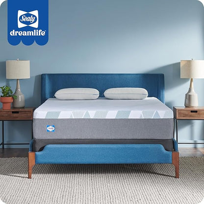 Sealy Dreamlife 12” Hybrid Mattress-in-a-Box, King, SealyComfort Gel Memory Foam, SealyResponsive Encased Coils, Surface-Guard Technology