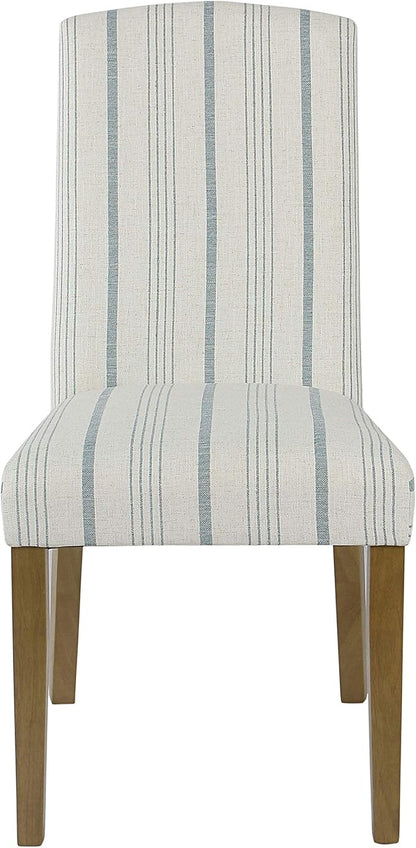 HomePop Classic Parsons Dining Chair - Blue Calypso Stripe (Set of 2)