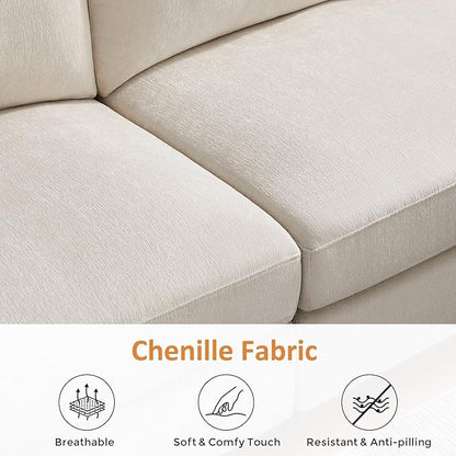 VANOMi Large Modular Sectional Sofa, Oversized Couch with Charging Station, Cloud Couch Deep Seat Sofa with Thick Cushion, Convertible Sectional Couches for Living Room Office Apartment