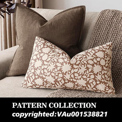 Foindtower Set of 2 Decorative Neutral Floral Throw Pillow Covers Accent Farmhouse Cushion Covers Boho Pillowcase for Couch Sofa Bedroom Living Room Home Decor,12×20 Inch,Light Orange Brown