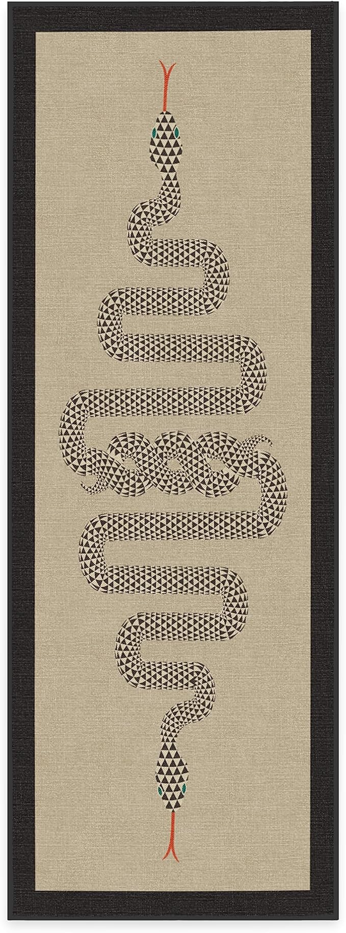 RUGGABLE x Jonathan Adler Machine Washable Modern Runner Rug – Venom Neutral 2.5x7, Stain-Resistant, Non-Slip – Washable Rug for Hallway, Entryway, Living Room & Kitchen–with Cushioned Pad