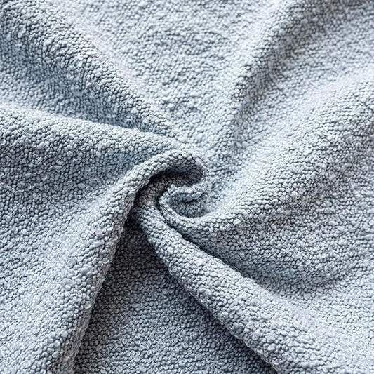 Foindtower Pack of 2 Modern Textured Boucle Throw Pillow Covers Accent Solid Decorative Pillow Cases Cozy Woven Couch Cushion Case for Chair Sofa Bed Living Room Home Decor, 22 x 22 Inch, Light Blue
