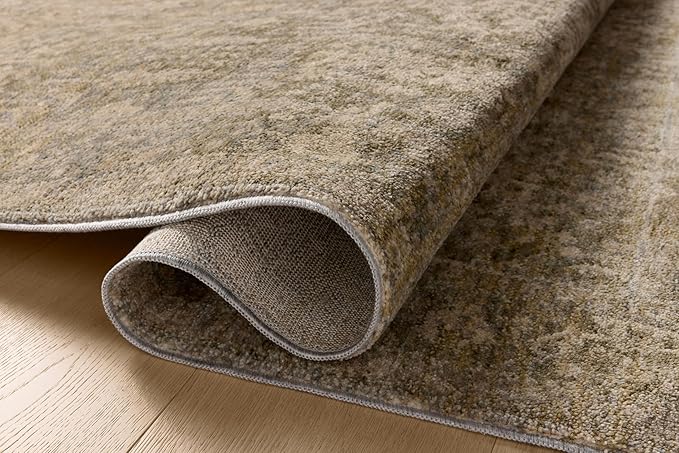 Loloi Magnolia Home by Joanna Gaines Junie Collection JUE-02 Moss/Natural 7'-10" x 7'-10", .38" Pile Height, Round Area Rug