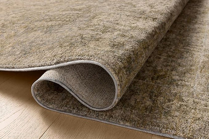 Loloi Magnolia Home by Joanna Gaines Junie Collection JUE-02 Moss/Natural 7'-10" x 7'-10", .38" Pile Height, Round Area Rug