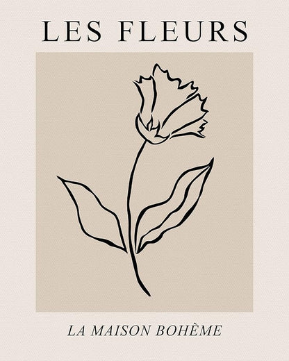 12x16in Unframed Neutral Botanical Wall Art Set of 3,Vintage Floral Exhibition Poster,Boho Wall Décor,Real Quality Canvas Paintings Decoration in Bathroom,Living Room,Bedroom
