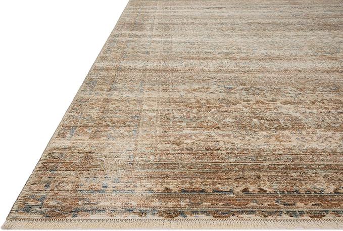 Loloi Amber Lewis Molly Collection MOL-01 Natural/Denim 11'-6" x 15'-6" Low Pile Area Rug