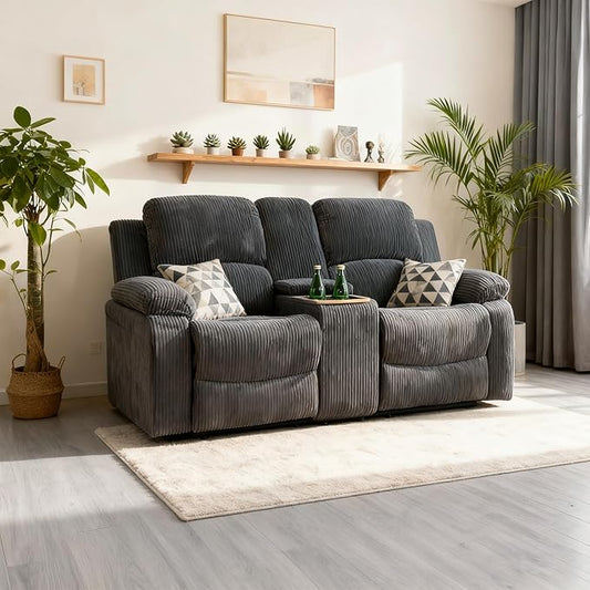 Electric Lift Recliner Sofa, Warm Plush Corduroy Fabric - Comfy Reading Chair for Living Room & Study, Ergonomic Electric Reclining Chair with Soft Upholstery
