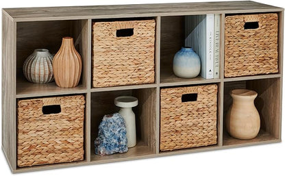 Best Choice Products 8-Cube Storage Organizer, 11in Shelf Opening, Bookcase, Display Shelf, Customizable w/ 3 Removable Back Panels – Greige