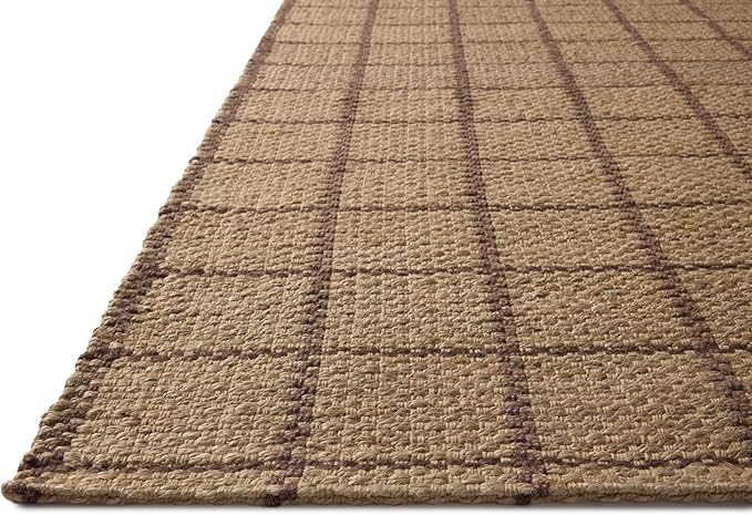 Loloi Chris Loves Julia Fletcher Collection FLE-01 Natural/Brown 2'-6" x 7'-6", .37" Pile Height, Runner Rug
